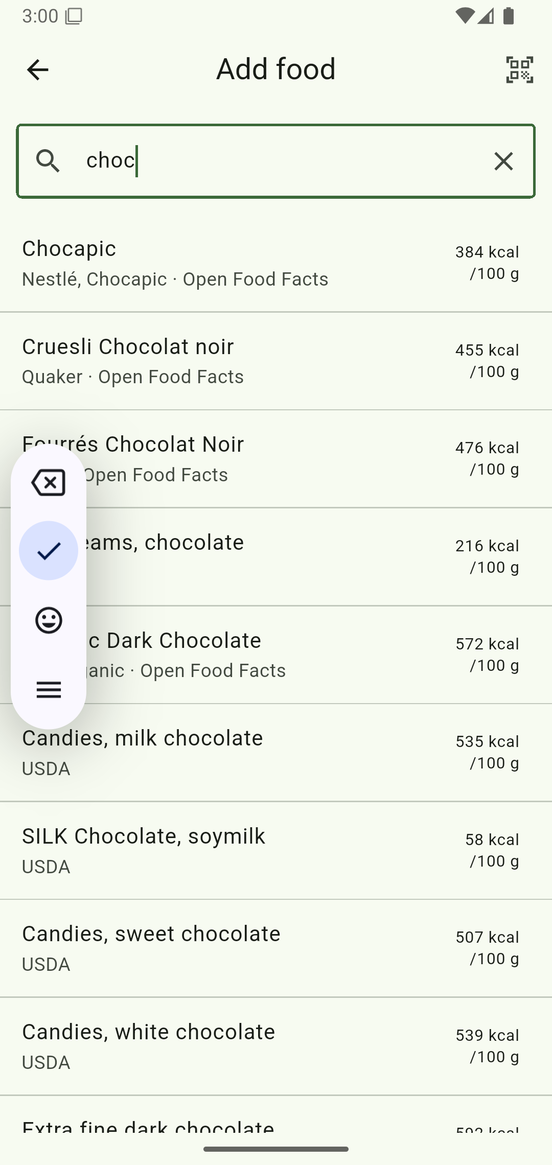 Food search